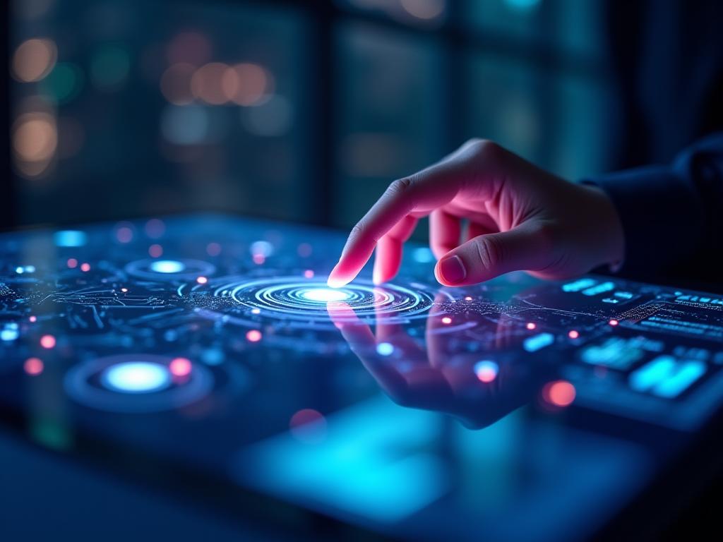 AI-powered learning technology interface at data visualization
